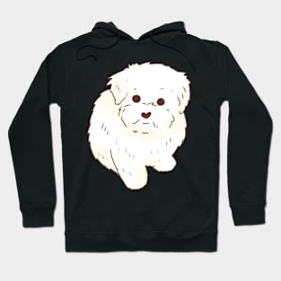 Maltese sitting illustration Hoodie